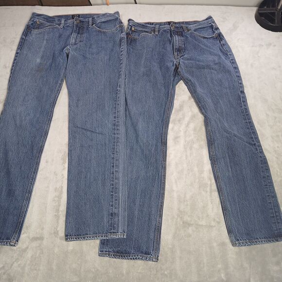J Crew The Sutton Jeans Lot (2) Mens 31x32 Blue Straight Dark Wash Preppy C9892 - Picture 2 of 12